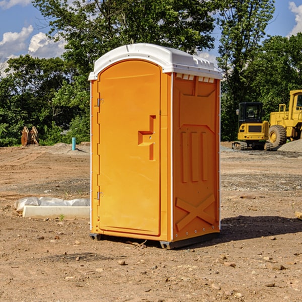 how often are the porta potties cleaned and serviced during a rental period in Calhoun County Arkansas